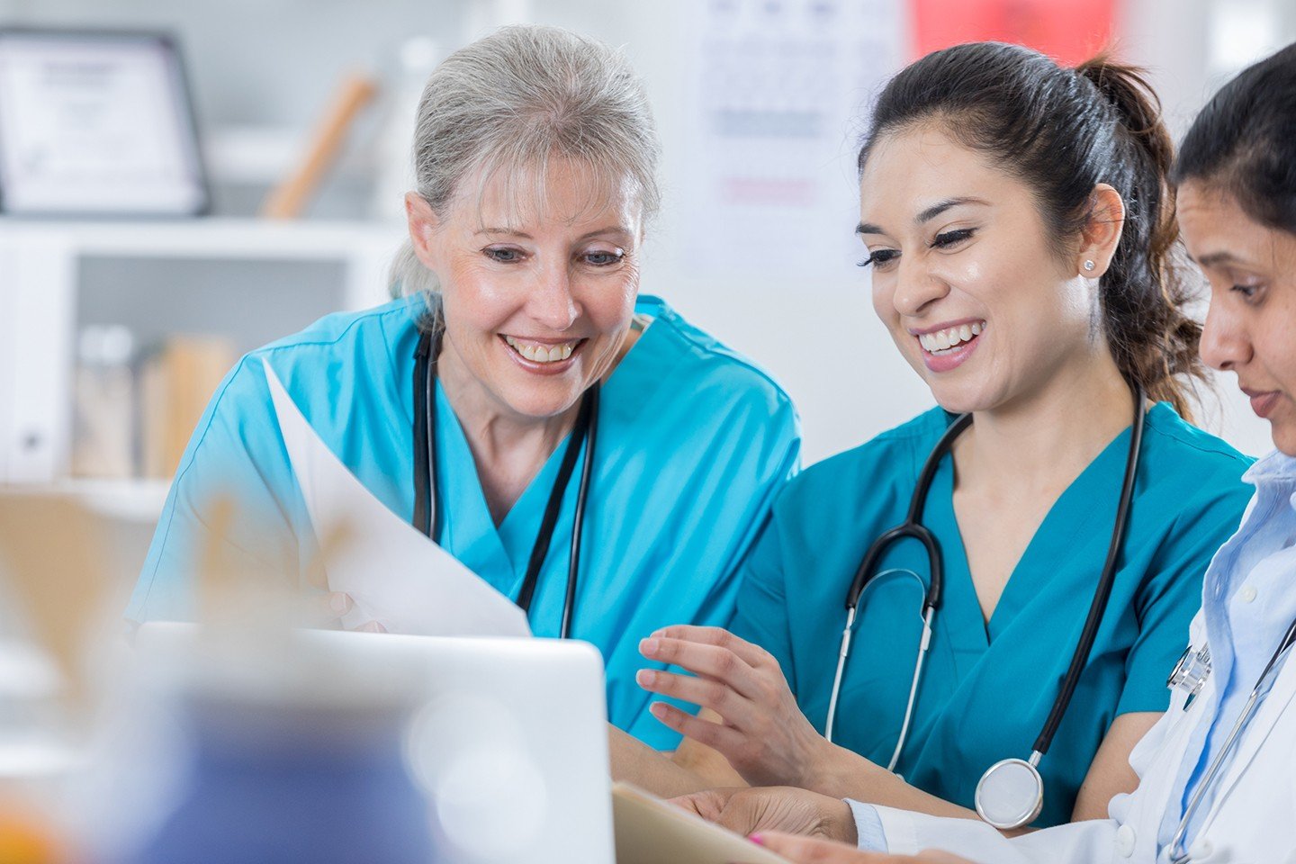 nurses smiling